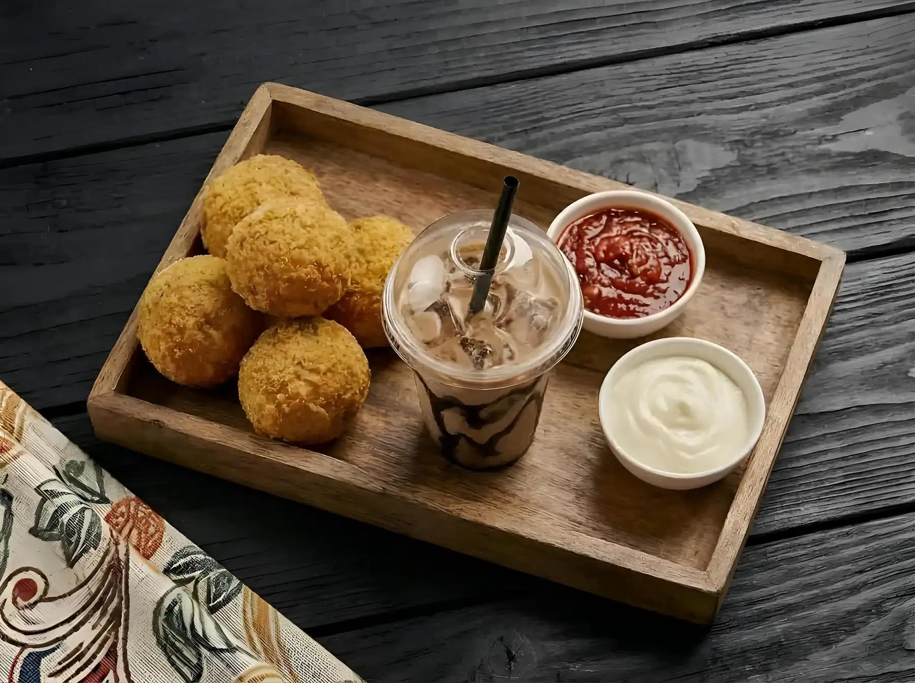 Veg Kurkure Momos with Cold Coffee [300 ml]